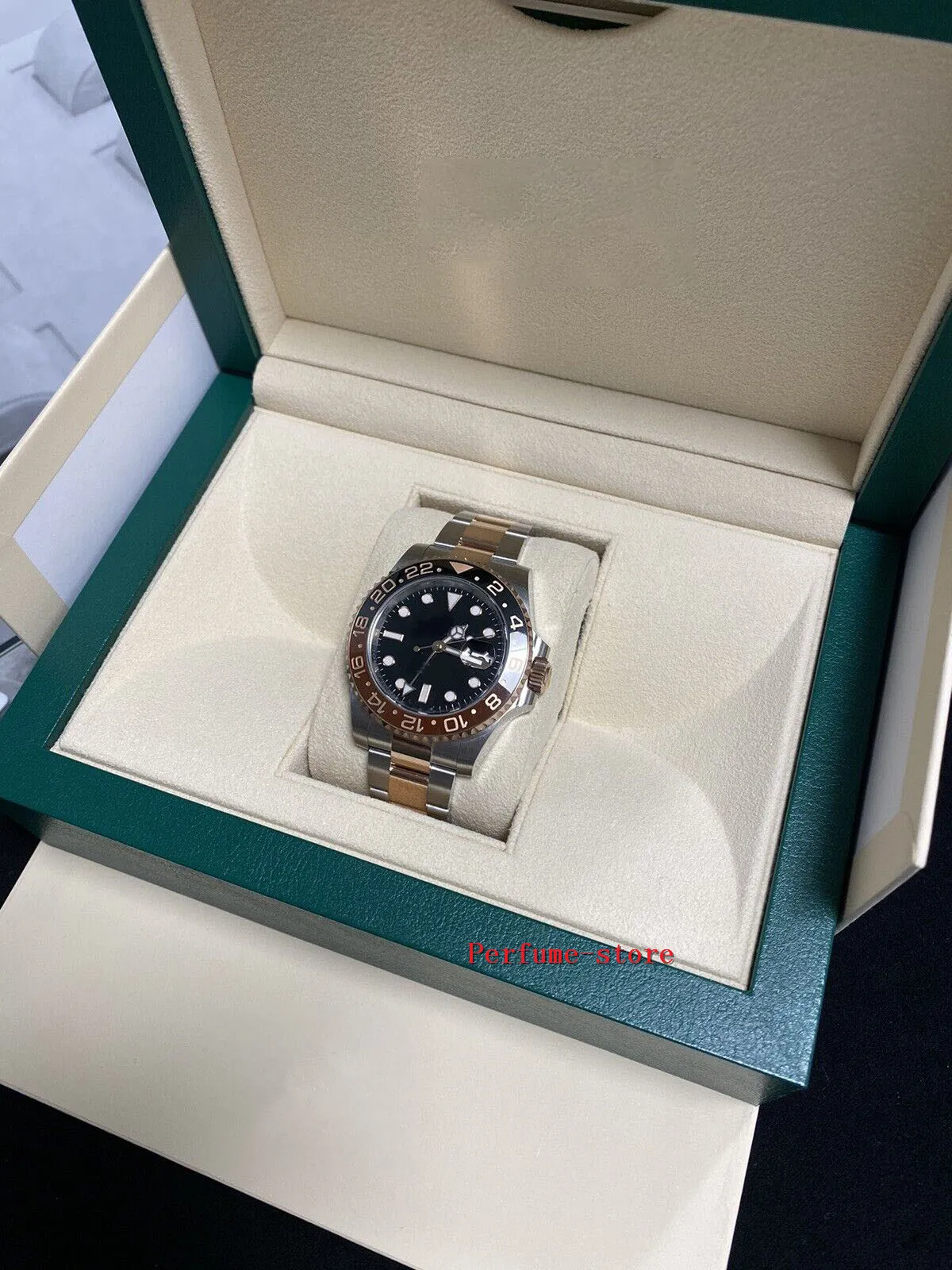 II 126711CHNR 2023 Steel And Rose Root Beer Box And Papers Fashion brand automatic waterproof sapphire men's watch