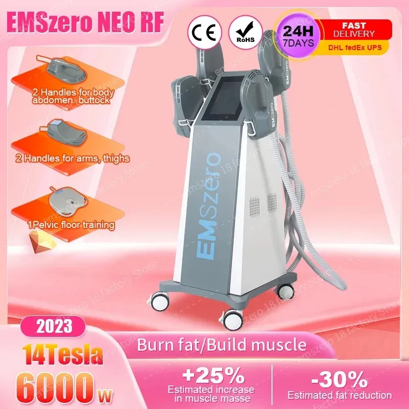 2023 DLS-EMSLIM Neo Health Beauty Items 14 Tesla 6000W HI-EMT Machine Body Slimming Muscle Building Shape Equipment EMSzero para certificación CE