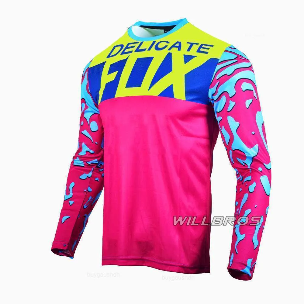 Men's T-Shirts Delicate Fox 360 Shiv Moto Cross Jersey Mountain Bicycle Offroad Long Sleeve MTB ATV Downhill Bike Racing T Shirt Mens