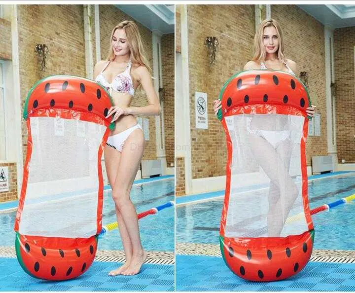 2 Galleggianti Gonfiabili 4 In 1 Per Piscina, Amaca Acqua, Sella E Sedia, Con Pompa