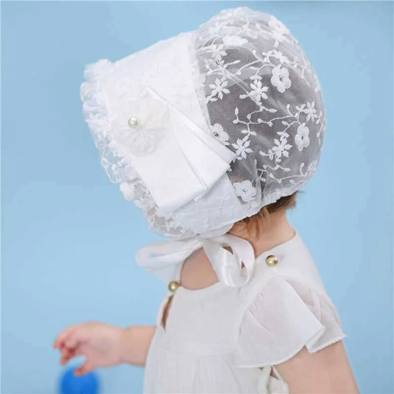 2pcs Saç Aksesuarları Çiçek Bebek Şapka Kapağı Prenses İçi Boş Çocuk Kız Yaz Pamuklu Bebek Yenidoğan Beanie Sun Enfant