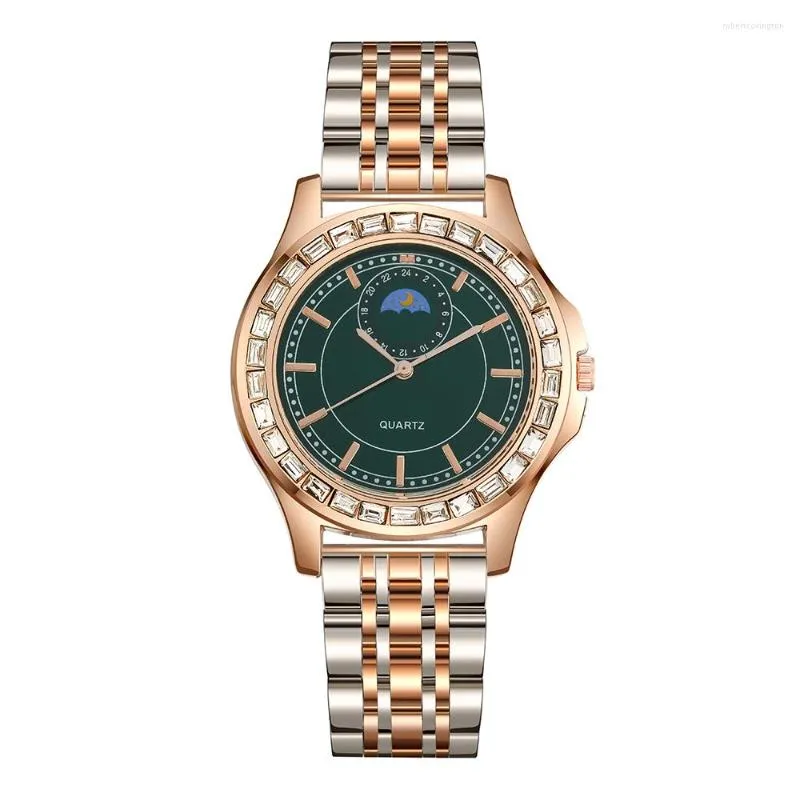 Montres-bracelets femme montres mode acier inoxydable ceinture montre luxe Quartz pour femmes Relogio Feminino horloges femmes