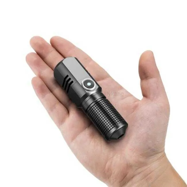 Mini USB LED Flashlight Flash Işık Taşınabilir Lantern 3Mode Su Geçirmez Kamp Fenerleri Açık Yürüyüş Yolculuk Lambası Alkingline