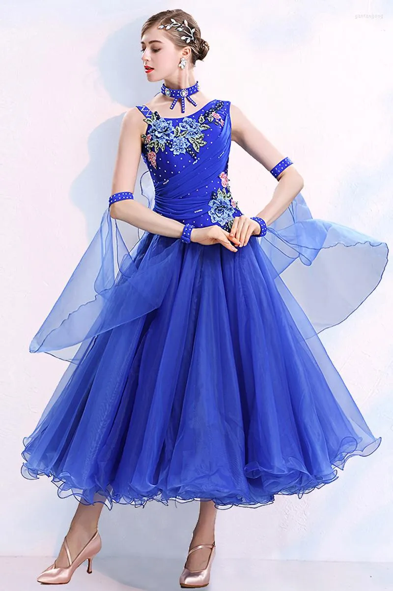 Scene Wear Ballroom Dance Dress for Women Design Short Style Standard Dancing Dresses Lady's Waltz Competition kjol