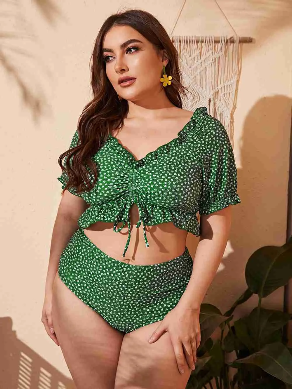 Kvinnors badkläder 2023 Kvinnor Bikinis Set Push Up Plus Size Swimsuit Hög midja Badkläder Larges Big Bathing Swimming Beachwear Wear Suits Ny J230603