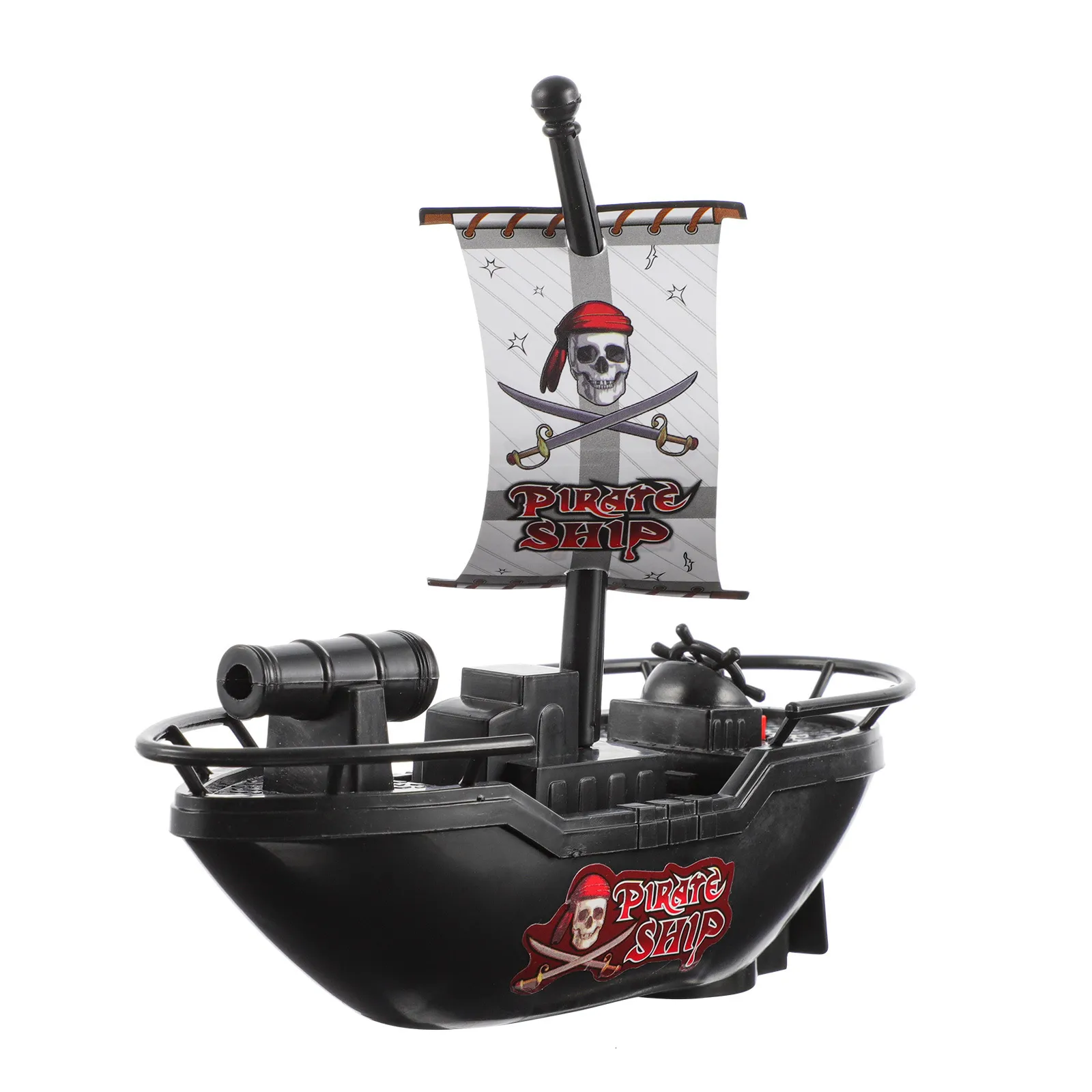 Barcos Elétricos RC Barco Pirata Elétrico Modelo Brinquedo Navio Pirata Brinquedo para Crianças Brinquedo de Banho Brinquedos Colecionáveis Decoração Presente de Aniversário 230602