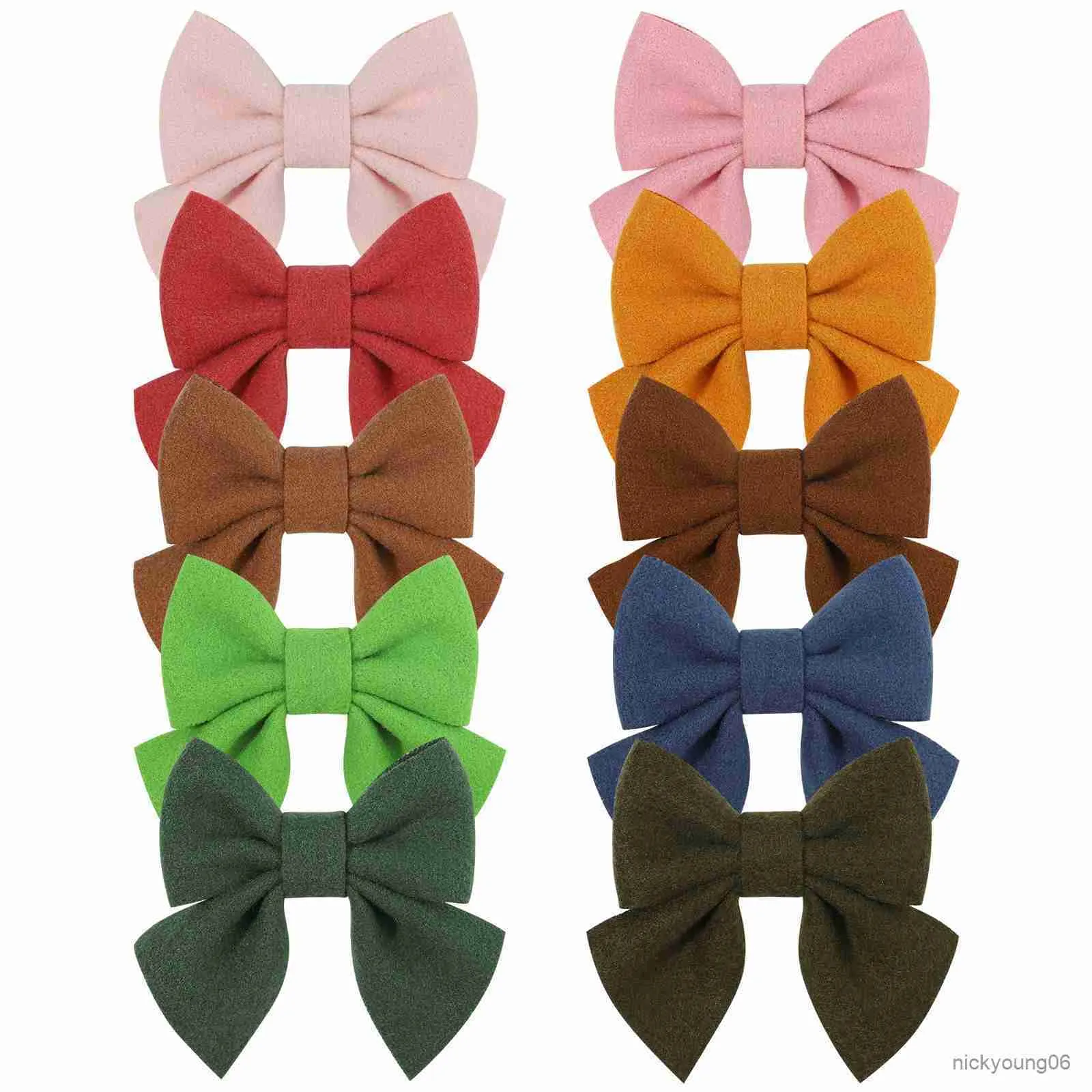 Accessoires de cheveux Couleur unie Enfants Arcs Clip pour Filles Mignon Coton Épingles À Cheveux Bowknot Barrettes Chapeaux Cadeau en gros