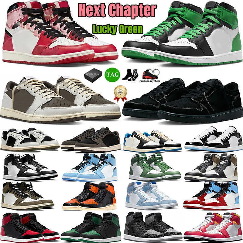 with box 1 high Outdoor shoes low 1s Olive Black Phantom Reverse Mocha Next Chapter Concord lost and found lucky green Drak Men Women Trainers Sports Sneakers