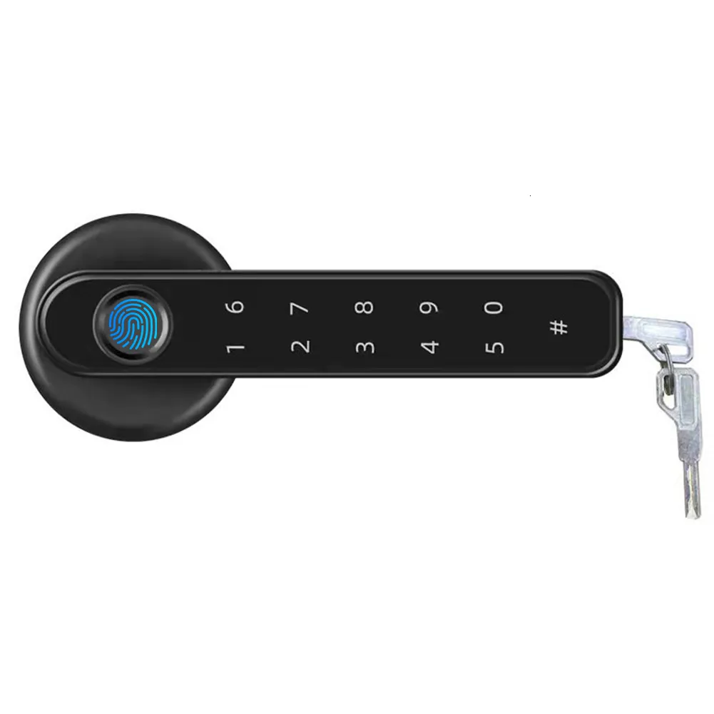 Cerradura inteligente para puerta exterior Biométrico Digital Bluetooth  Cerradura electrónica de huellas digitales Puerta sin llave Dormitorio  Oficina