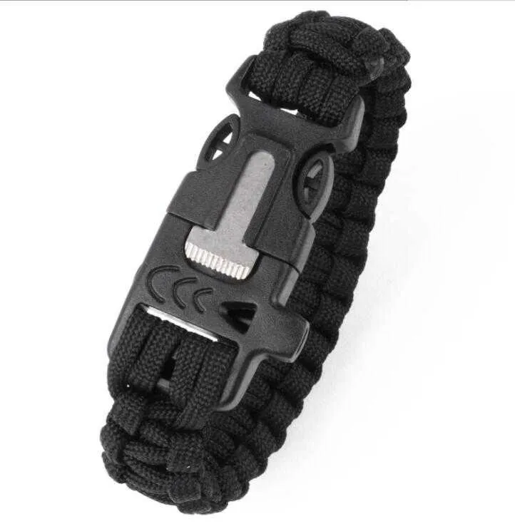 Guarda-chuva pulseira de corda de sobrevivência ao ar livre acampamento de emergência pulseira de caminhada ciclismo pulseira de corda salva-vidas Escape Tactical Wrist Strap
