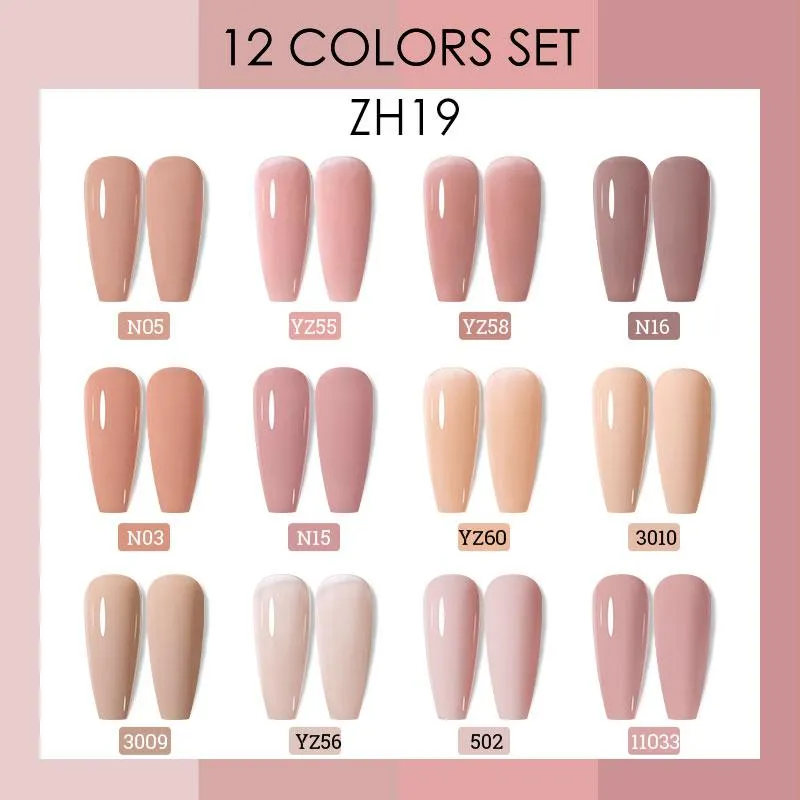 مجففات Arte Clavo Gel Polish Set 12Colors Series DIY Summer Semipermanent Nail Nail Art Kit Kit Soak Off UV/LED Lacuqer 15ml