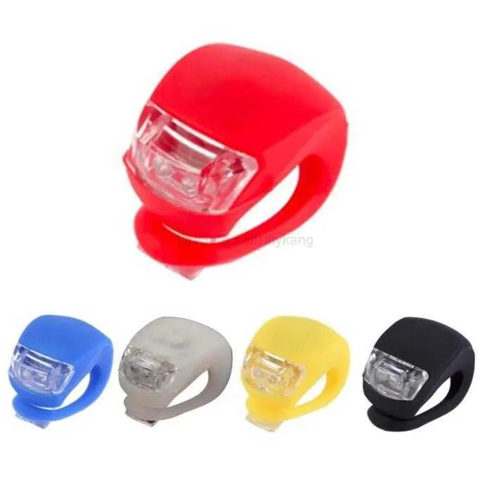 Lumières de vélo en silicone 2LED vélo moto lumière de vélo feu arrière en caoutchouc avant arrière Flash lampe d'avertissement phare vélos accessoires Alkingline