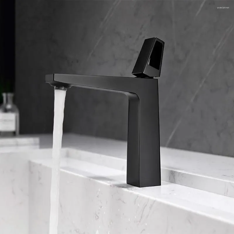 バスルームシンク蛇口TIANVIEW BRASS BASIN FAUCET EL HOME Personality Creative Gray Square and Cold Single Hole