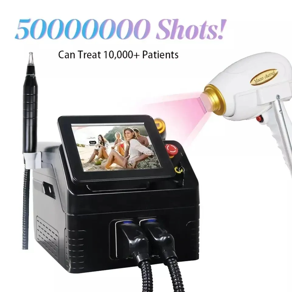 2024 New 808 Picosecond Laser Tattoo Removal And Hair Removal Machine 2 in 1 Diode Laser Permanent Portable