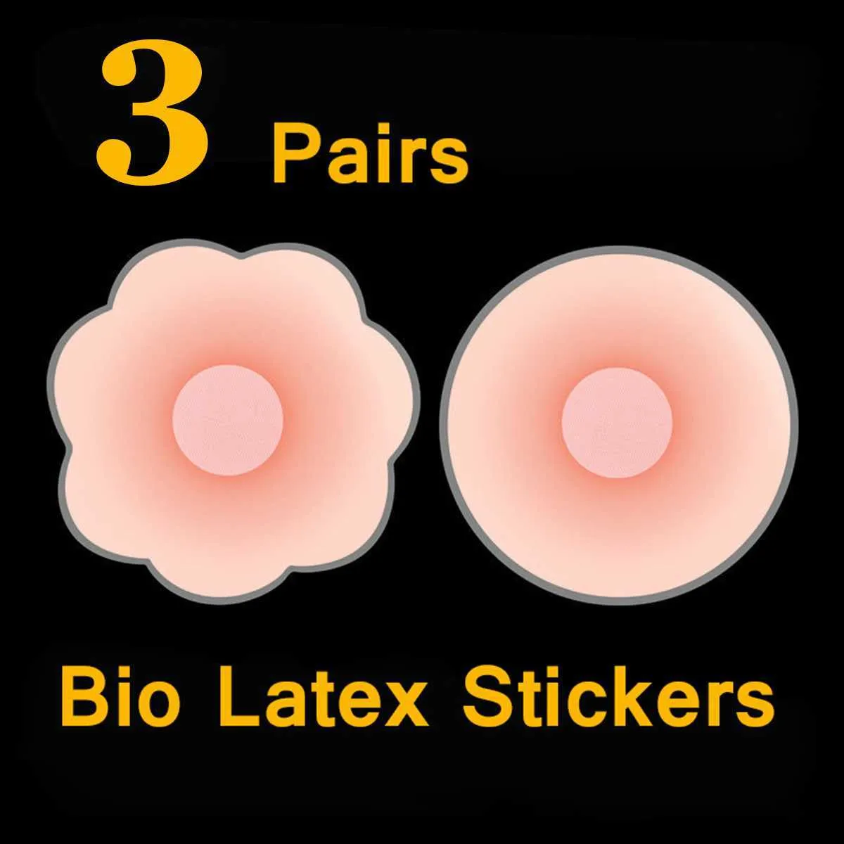 3 Pairs Pack No Trace Nipple Cover Plunge Prom Dresses Bra Silicone Bra Nubra Stickers Accessories Invisible Breast Pads Pasties L230523