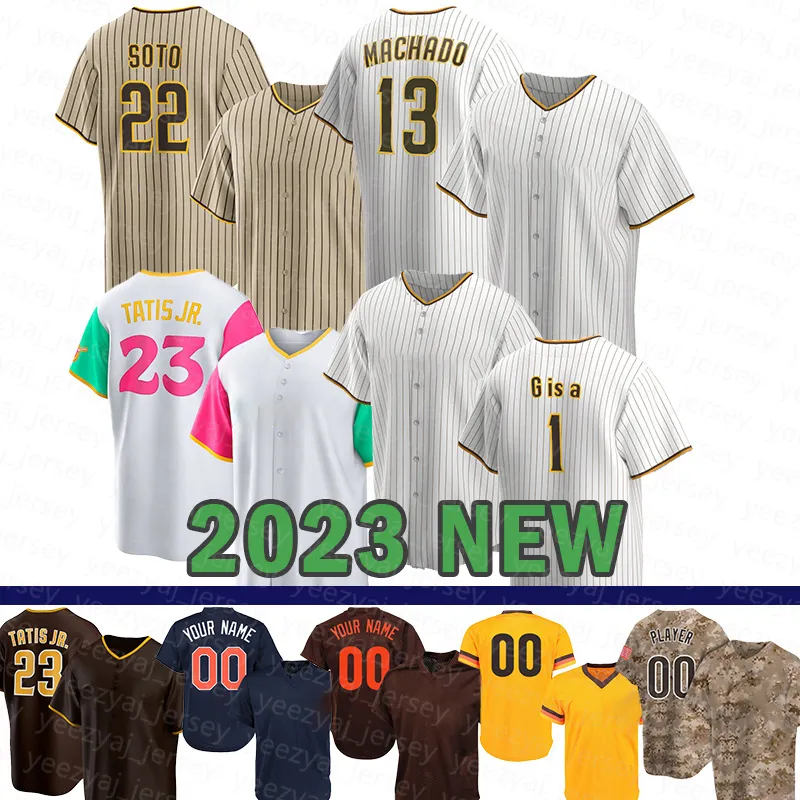 2023 MENS NEW 23 FERNANDO TATIS JR Baseball Jersey 22 Juan Soto 13 Manny Machado Josh Hader Xander Bogaerts Robert Suarez Yu Darvish Jose Azocar