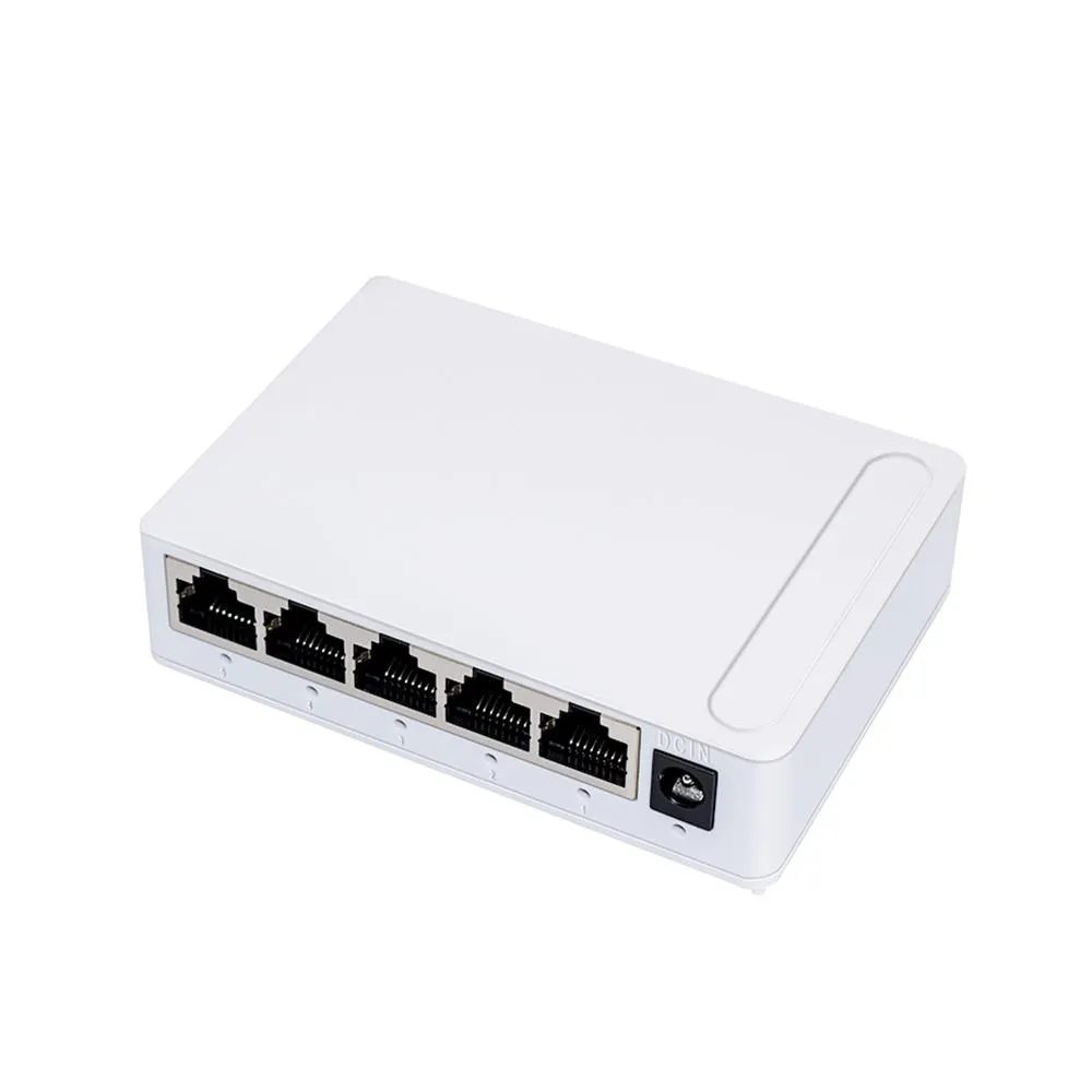 Switches Factory Price Desktop Plastic Case 5 Port 10 100 1000M Gigabit Ethernet Unmanaged Network Switch Hub