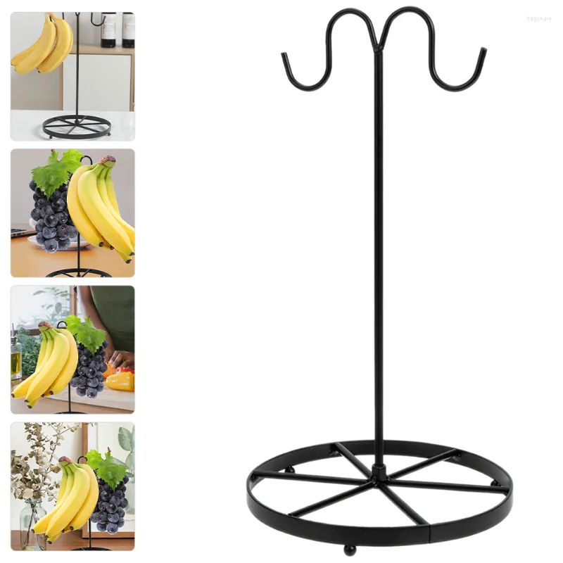 Geschirrsets Banana Rack Desktop Hakenhalter Küche Obstbügel Trauben Display Ständer Hanging Container