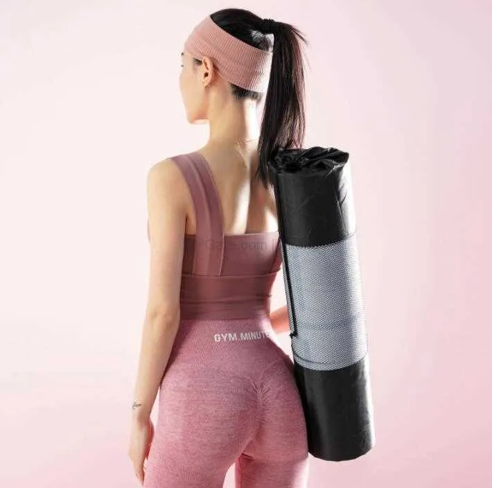 Saco de malha portátil extra grande ajustável para esteira de ioga 70*30 cm esteiras de pilates armazenamento bolsas transportadoras fornecedor de fitness toalhas de ginástica mochila com alça de transporte