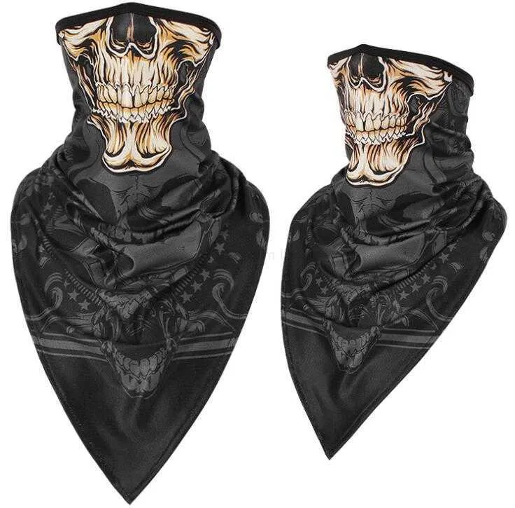 Szkielet szkieletu 3D Balaclava magiczne szaliki motocykl dekoltu osłona osłona anty-uv pół twarzy maska ​​szalik