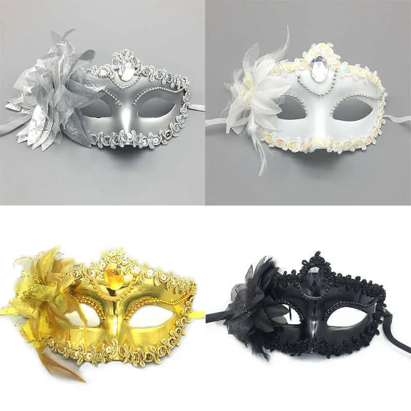 Máscaras de dormir Sexy Feminino Máscara de festa Feather Renda Flor Masquerade Máscaras Princesa Black Eye Mask Halloween Party Fancy Dress Costume Accessory J230602