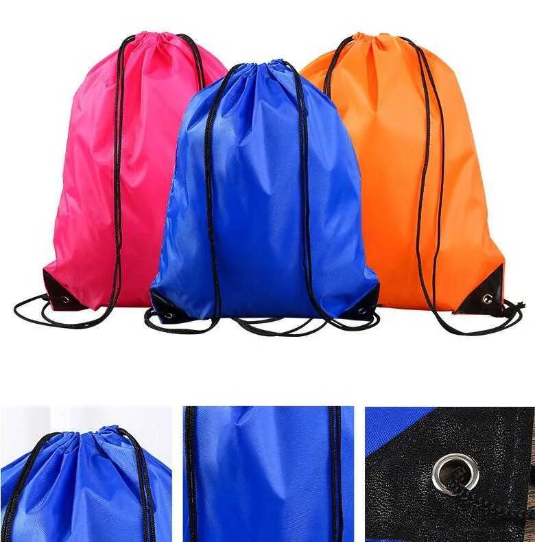 Sac étanche à la poussière Vêtements pour enfants Chaussures École Cordon Frozen Sports Fitness PE Danse Sac à dos packs Femmes collect Bag Sacs à provisions