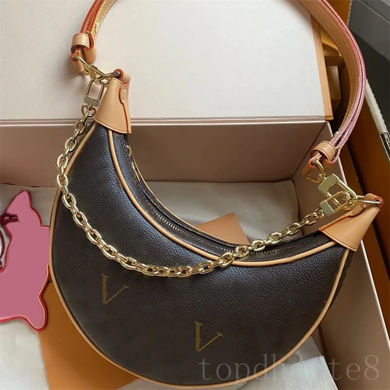 Designer Half Moon Crescent Crossbody Bag Classic Shape Large