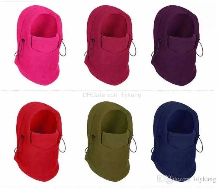 Moda Calentador de invierno Motocicleta montar en bicicleta Máscara de ciclismo Polar térmico 6 en 1 CAPUCHA DE BALACLAVA MÁSCARA DE ESQUÍ Gorro de esquí Bufanda Alkingline