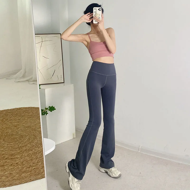 Lu Align Lu Yoga Fitness Mini Flared Pant Women Stretch Girls Bell Bottoms  Trousers Athletic Tight Loose Fitting Yogas Pants Tight Flared Breathable  Outfit125511 From Zhuoqi8, $21.41