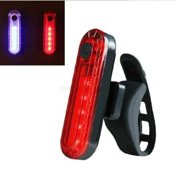 LED COB USB -cykelbelysning Säkerhetscykel VARNING LAMPLIGHTER Cykel Framstarta bakljus Tavla 4 Mode Bike Accessarier Ljus