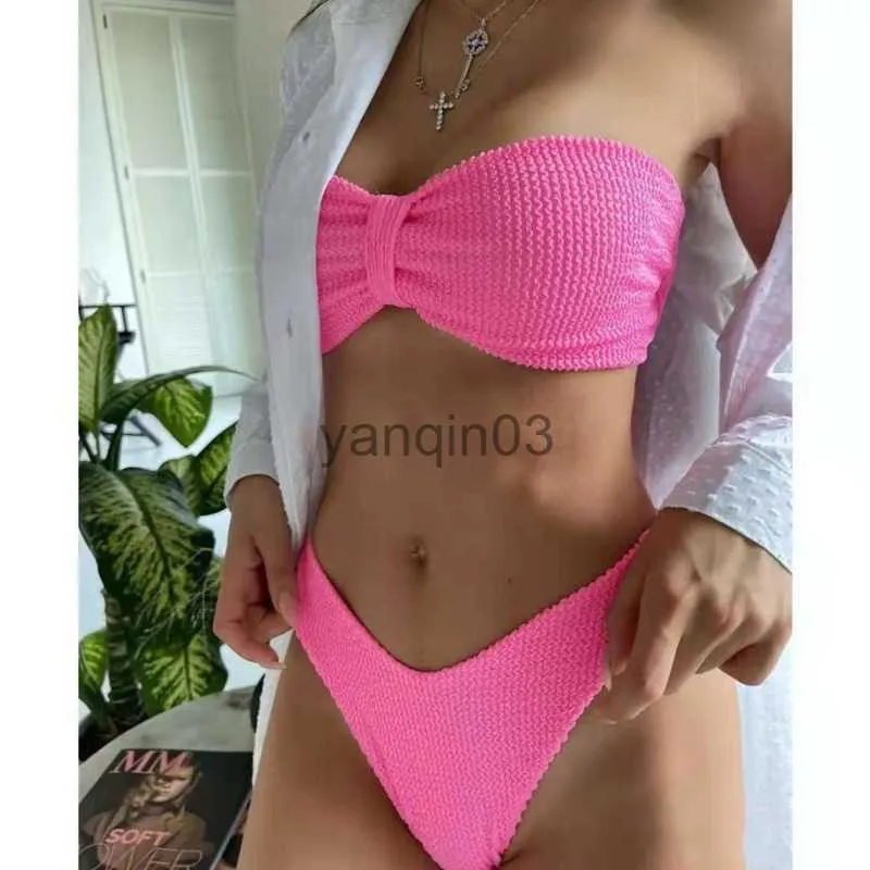 Women's Swimwear New Fabric Bikinis Sexy Swimsuit Women Swimwear 2022 Female Swimming Bathing Suit Girls Bikini Set For Pool Beach Wear Summer J230603