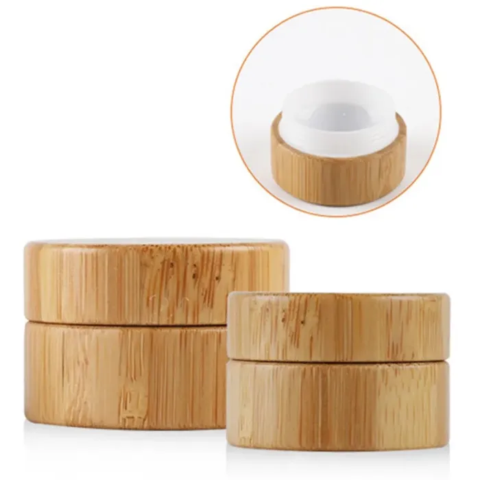 5g 10g High Qualtiy Bamboo Bottle Cream Jar Nail Art Mask Cream Refillable Empty Cosmetic Makeup Container Bottle