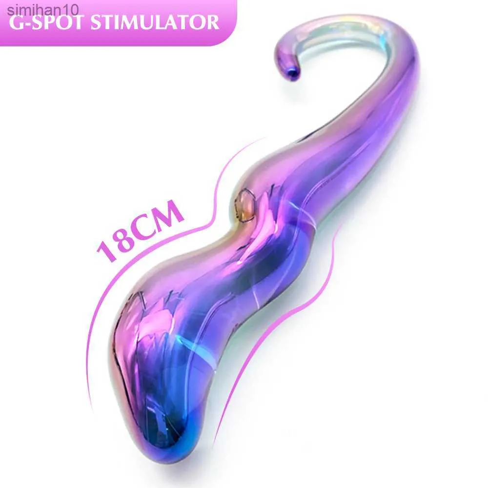 Massage Glass Material Anal Plug Butt Plug Female Masturbation Tool G-spot Vaginal Stimulator Prostate Massager Pussy Sex Toys for Woman L230518