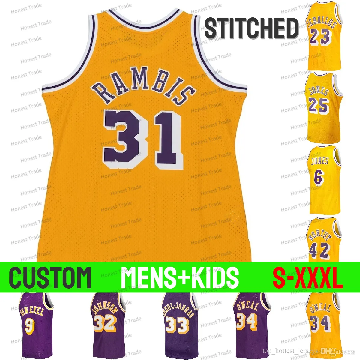 Пользовательские мужские баскетбольные майки Shaquille Oneal фиолетовый желтый размер