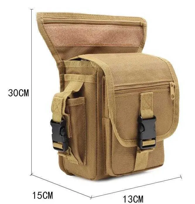 Outdoor Bycycle Riding canvas Molle Drop waist leg bag outdoor tactics Military army Hiking Camping Waterproof Camo Thigh Pouch bags Fanny Belt packs