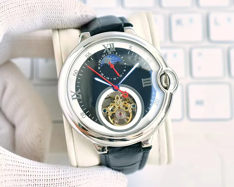 Relógios masculinos relógios design de alta qualidade de movimento mecânico totalmente automático para boutique 44mm