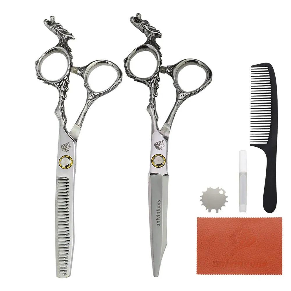 Trimmer 6 "Razor Professional Barber Scissors Japan Frisörsax Frisör Hår Clipper Comb Tonning Shears Hair Cut Tools