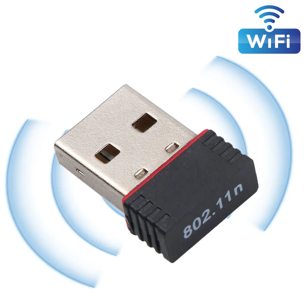 Adaptateur sans fil Wifi USB 150M 150Mbps IEEE 802.11n g b Mini adaptateurs d'antenne Jeu de puces RTL8188 ETV EUS Prise en charge de la carte réseau Pilote TV-BOX gratuit