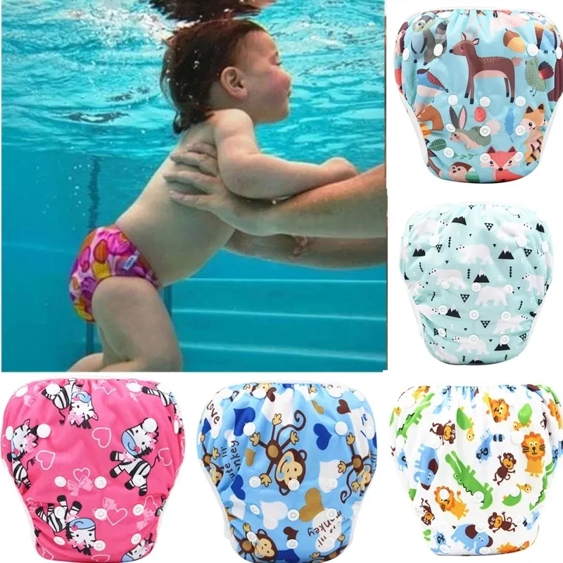 Swimwear Reusable Swim Nappies Boots Waterproof Adjustable Baby Diaper:  Reusable Washable Swim Diaper
