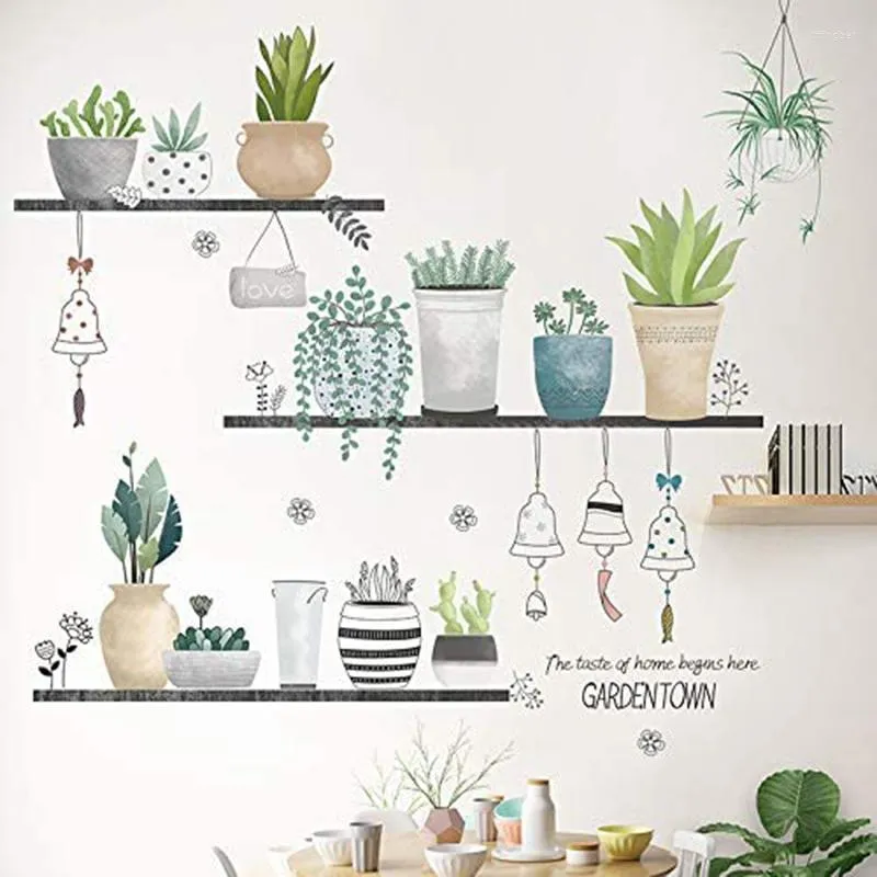 Wall Stickers Small Fresh Plants Image Bedroom Warm Wallpaper Self-adhesive Decoration Household Bedside Room