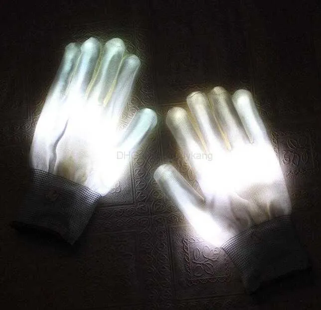 LED Flashing Cosplay Novelty Gloves Light Up Toys For Sign