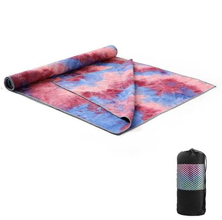 Serviette De Yoga Antidérapante En Microfibre – 185 X 63 Cm – Séchage Rapide – Pour Pilates, Plage Et Pique-nique