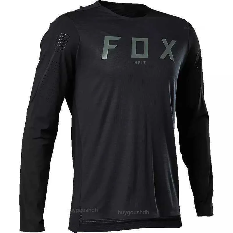 Herren-T-Shirts 2023 Herren-Downhill-Trikots Hpit Fox Mountainbike MTB-Shirts Offroad DH Motorrad-Trikot Motocross Sportbekleidung Kleidung Fahrrad AS2T