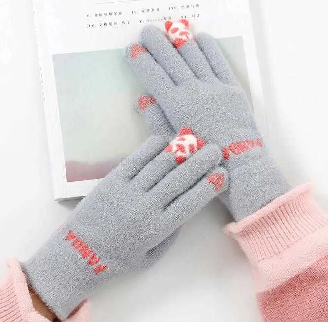 Nouveau femmes hommes écran tactile gants d'hiver gants chauds couleur unie coton plus chaud Smartphones conduite gant luvas femme gants d'hiver