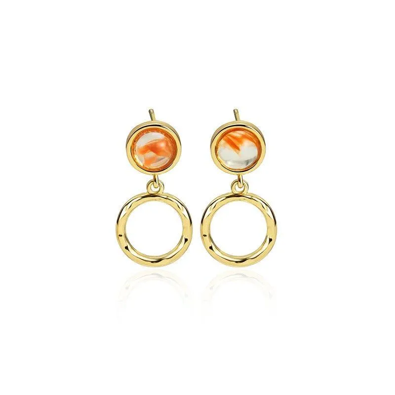 Dangle Kroonluchter Korea Stijl Romantische Opaal Oorbellen Voor Vrouwen Trendy Metalen Earing Sieraden Leuke Opknoping Drop Levering Dhqlj