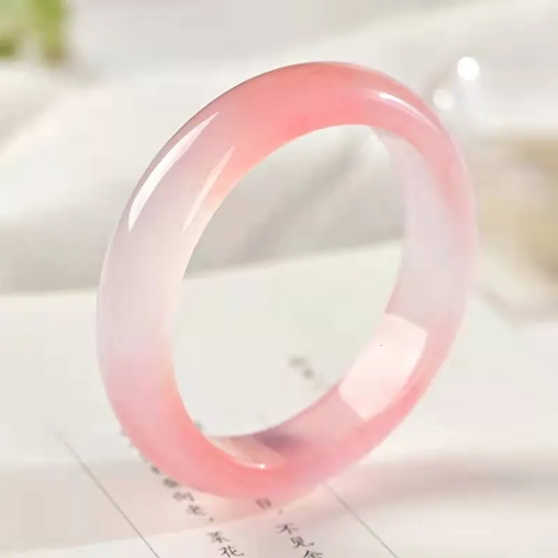 Armbänder Charme Armbänder Senden Zertifikat rein natürliche Jadeitarm -Heilung Armband Frauen fein Schmuck echte rosa zertifizierte Burma Jade