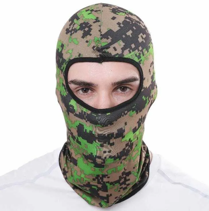 Letnia taktyczna Balaclava pełna twarz maska ​​ochronna magiczna szalik okładka głowa pokrywka piesza Airsoft Camo Cykling Wojskowy Kapelusz do malowania krem ​​przeciwsłoneczny dla mężczyzn kobiety