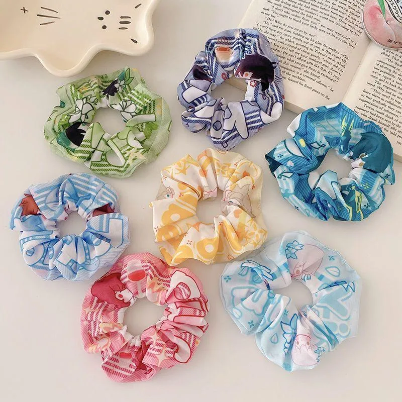 Parti Malzemeleri Oyunu Genshin Etki Zhongli Venti Albedo Tartaglia Xiao Cosplay Cartoon Head Wear Halat Scrunchie Props Accessories