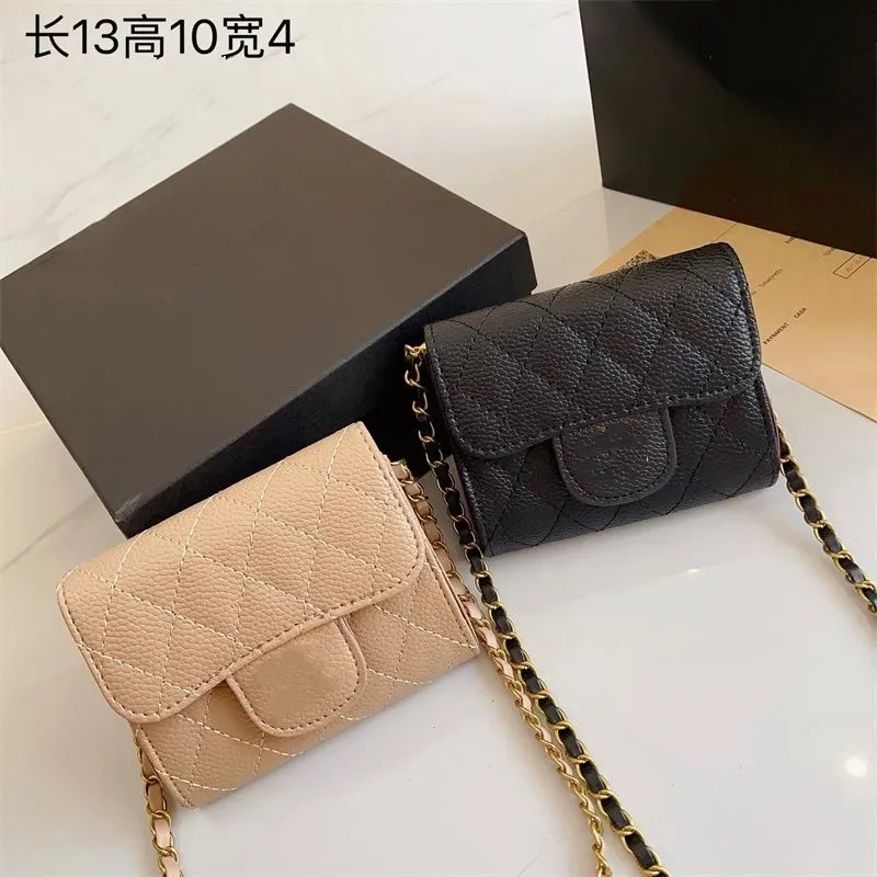 Designer New Style Coin Purse Womens Chain Shoulder Bag Fashion Mini Wallet Cross Body Flip Envelope Bags Classic Luxury Women Cha296H