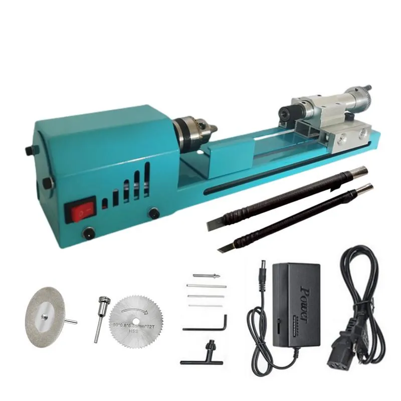 MachineedSchap مخرطة خشبية مع ذيل نشط 110V240V MINI مخرطة الخشب أداة قابلة للتعديل